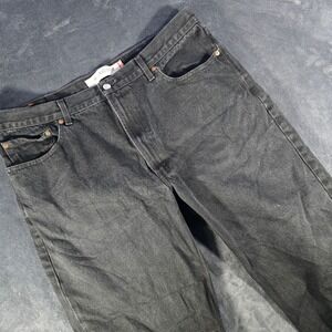 Levi's 550 Relaxed Fit Jeans Black Denim Pants Classic Mens W40 L30‎ Mens 40x30